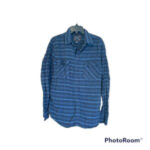 Steeltown Workwear Cotton Flannel Button Down L Blue